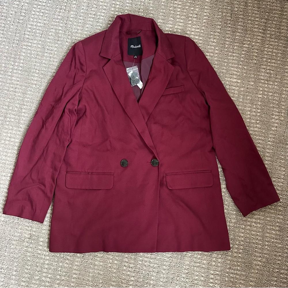 NWT Madewell Caldwell Double-Breasted Blazer